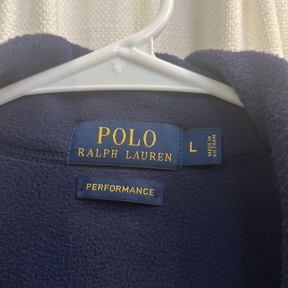 Men’s Blue Polo Ralph Lauren Performance Fleece 3/4 Zip Up Pullover Size Large - Picture 4 of 6